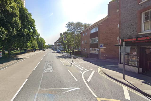 A man indecently exposed himself in Queen Street, Portsmouth. Police have since made an arrest.