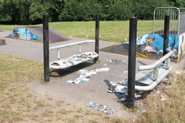 The skate park in Locks Heath has been vandalised.