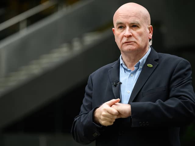 The National Union of Rail, Maritime and Transport Workers (RMT) will be holding talks with government departments this week to push for better pay deals for Royal Fleet Auxiliary staff and other seafarers, as well as rail workers. Pictured is general secretary Mick Lynch.