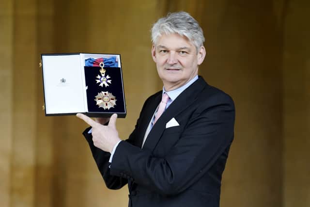 Sir Stephen Lovegrove has become Whitehall's Aukus adviser, which Defence Secretary John Healey said would "help maximise the benefits" of the tripartite defence deal. Pictured is Sir Stephen Lovegrove, formerly National Security Adviser, Cabinet Office, after being made a Knight Grand Cross of the Order of St Michael and St George for services to National Security, by the Princess Royal during an investiture ceremony at Windsor Castle, Berkshire.