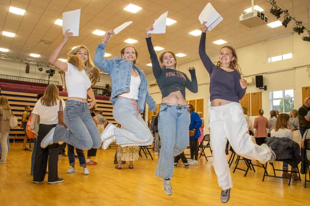 Students received their GCSE results across the region. Pictured - Rosie, Isabelle, Lara and Robyn celebrating their GCSE results

Photos by Alex Shute