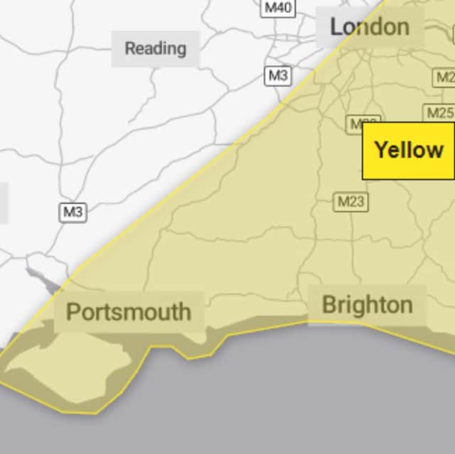 The MET Office have a yellow weather warning in place for rain on Saturday, August 24.