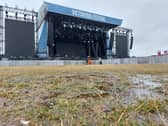 Its is set to be a wet day at Victorious Festival but it has not dampened spirits.