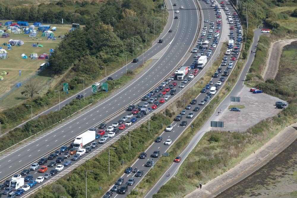 Traffic leaving the A27 to join Eastern Road following the closure of the A27/M27 interchange. Picture: Marcin Jedrysiak