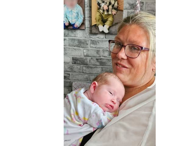 Zoe Doyle with surprise baby Hayley Doyle Picture: Kennedy News and Media