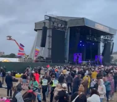 Some of the police officers responding to the attack at victorious Festival 