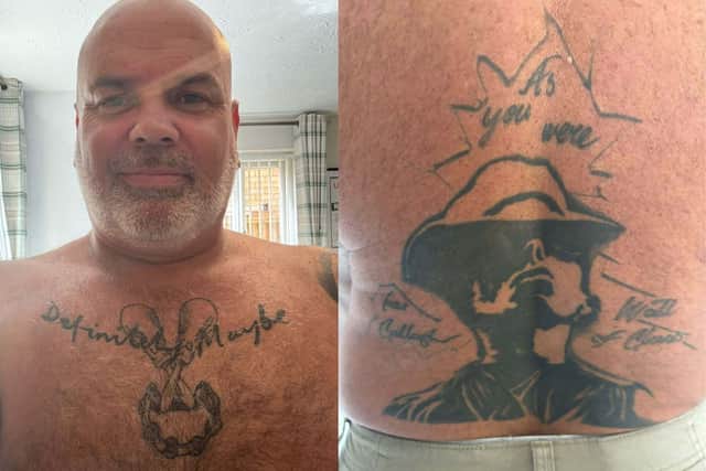 John Smallbones's memorabilia. The Oasis superfan has said the band's reunion is the "best thing that's happened for a long time". The 49-year-old, from Andover in Hampshire, who also has several tattoos of Oasis, said next year "can't come quick enough" following the Gallagher brother's announcement of their reunion tour in 2025. Issue date: Wednesday August 28, 2024. PA Photo. See PA story SHOWBIZ Oasis Superfan. Photo credit should read: John Smallbones/PA Wire