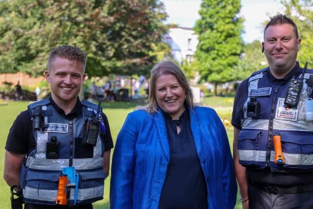 Donna Jones and two wardens
