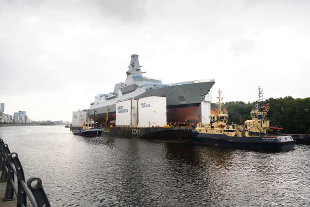 Type 26 and 31 shipbuilding programmes have been classed as amber in the MoD major projects data, which means they could end up overbudget and miss deadlines.