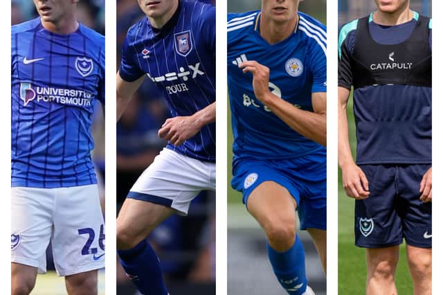 From left to right: Tom Lowery, George Edmundson, Ben Nelson and Anthony Scully are all part of the Pompey transfer deadline day conversation.