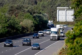 A pedestrian has been hospitalised following a collision on the M3 near Winchester.