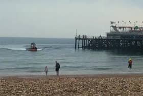 Coastguard being deployed to the seafront in Southsea near South Parade Pier.