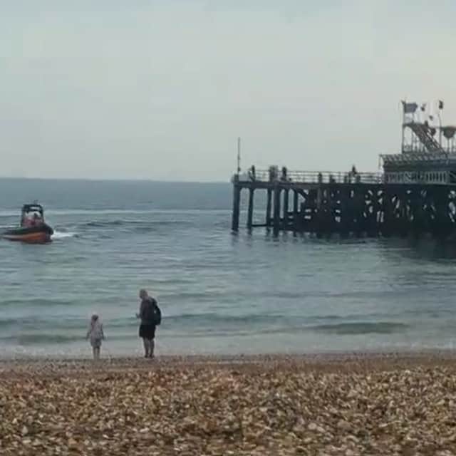 Coastguard being deployed to the seafront in Southsea near South Parade Pier.