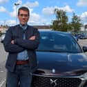 Osman with his latest car, a Citroen DS4, which is on finance after wife Maria told him to stop buying cars on Facebook Marketplace.