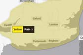 A yellow weather warning has been issued for the south east of England starting on Wednesday, September 3.