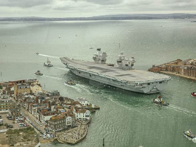 HMS Queen Elizabeth leaving Portsmouth on Monday 2nd September 2024

Picture: Habibur Rahman