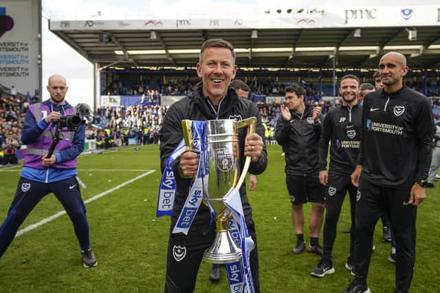 Jon Harley enjoyed a hugely successful first full season as a Fratton Park coach as Pompey won the League One title. Picture: Jason Brown/ProSportsImages