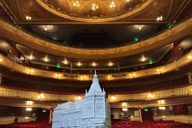 The model of the restored Kings Theatre in Southsea - on the stage of the Kings