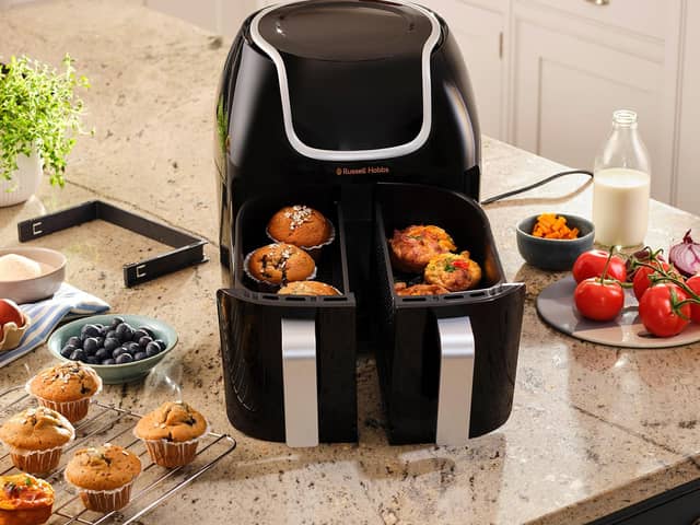 The Russell Hobbs Dual Basket Air Fryer is a bargain at £69.99