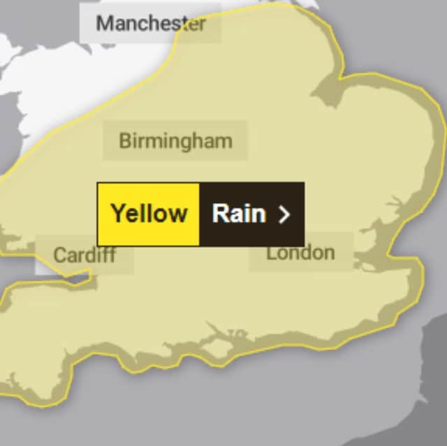The rainy weather is set to continue in Portsmouth as Met Office release further yellow weather warning