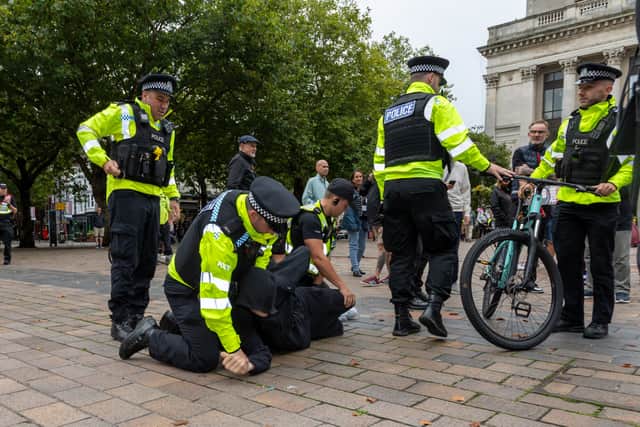 Police at Portsmouth Guildhall