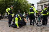 Police arrested 15-year-old boy on Saturday, September 7 during the protests at Portsmouth Guildhall. It was unrelated to the protests and was related to an ongoing Class A drugs supply investigation.