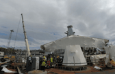 Fire safety concerns halted construction on HMS Glasgow, a brand new Type 26 frigate being produced in Scotland for the Royal Navy.