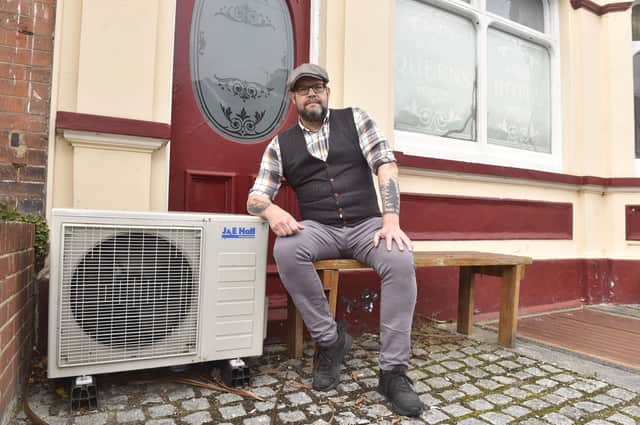 Simon Bull with the cooling unit