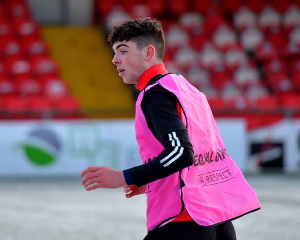 Pompey are continuing monitor Northern Ireland under-19 international Sean Patton. Picture: George Sweeney. DER2304GS â 04
