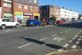 Roadworks are currently taking place in London Road, Hilsea, Portsmouth, to repair a bus shelter.