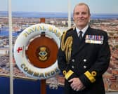 Pictured: Cdre Rosenberg in the NBC office in HMNB Portsmouth.
