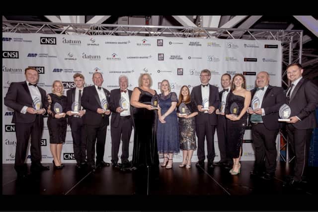 Last year’s winners with their awards at the Maritime UK Solent Awards in 2023 