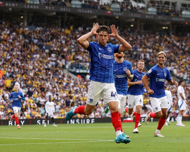 Callum Lang is closing in on a return with Portsmouth. He won’t play against Oxford United though. (Image: Getty Images)