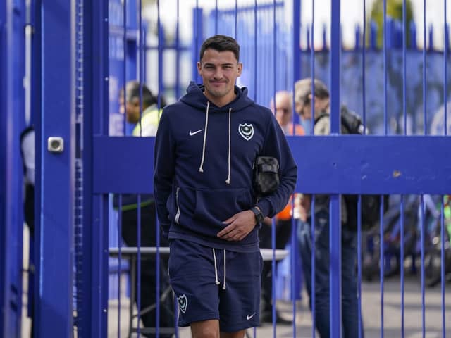 Pompey's Regan Poole made his return from 10 months out against West Brom. Pic: Jason Brown/ProSportsImages