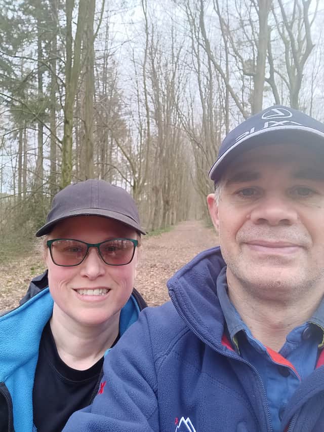 Rusty Brown and partner Jacqui