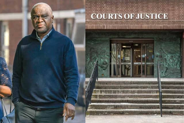 Chiemedo Ikpo, 50, outside Portsmouth Crown Court. Solent News Agency