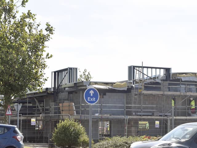 Construction work continues at the new Costa being built at The Pompey Centre