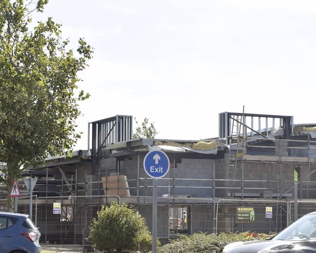 Construction work continues at the new Costa being built at The Pompey Centre