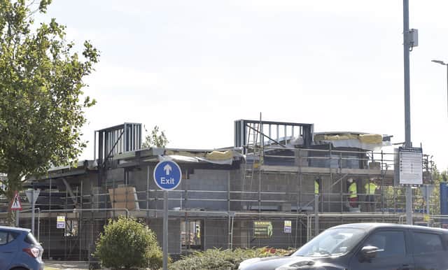 Construction work continues at the new Costa being built at The Pompey Centre