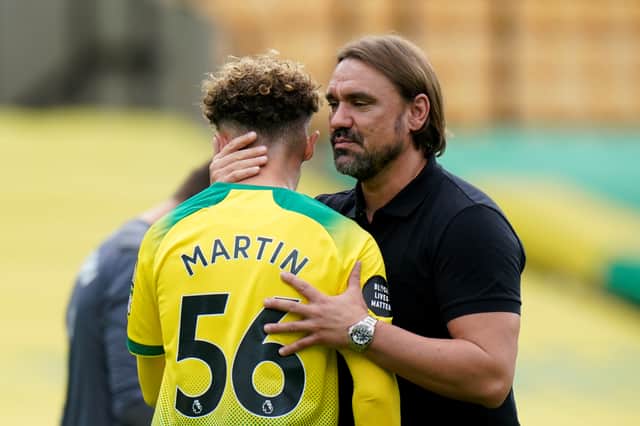 Josh Martin made 16 appearances for Norwich before released in the summer of 2023. Picture: TIM KEETON/POOL/AFP via Getty Images