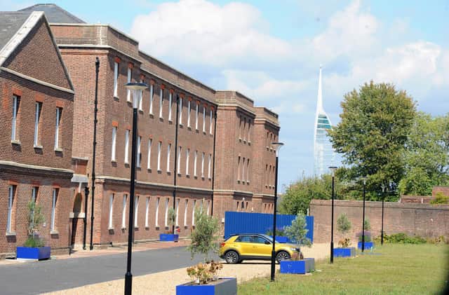 On going work by Haslar Developments Ltd at the former Royal Haslar Hospital in Gosport. Picture: Sarah Standing (290824-5757)