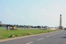 A temporary path is being created on Southsea Common, Portsmouth, on Friday, September 20, 2024.Picture: Sarah Standing (200924-6350)