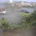 The moment lightning strikes the roof of a pensioner's house in Stoke-on-Trent.