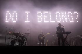 Massive Attack perform during the Act 1.5 concert at Clifton Downs on August 25, 2024 in Bristol, England. Long-time climate campaigners Robert Del Naja and Grant Marshall of the band Massive Attack had the idea to stage a low-carbon gig compatible with the Paris 1.5 climate change agreement but the Covid-19 pandemic delayed it. 