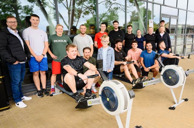 Personnel at HMS Collingwood are completing a 100km rowing challenge to raise money for Archie and his family.
