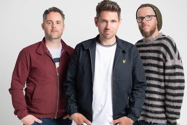 Roy Stride, Greg Churchouse and Peter Ellard from Scouting For Girls.