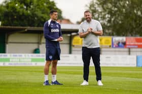 Pompey boss John Mousinho has given a revealing insight into his relationship with sporting director Rich Hughes. Pic: Jason Brown/ProSportsImages