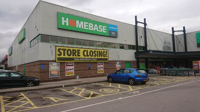 Closure signs have appeared outside Homebase in Fareham