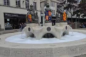 The Queen Elizabeth Fountain in Portsmouth City Centre
