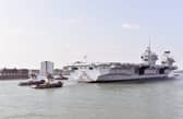 HMS Prince of Wales will be going on a major deployment to Scotland, completing Exercise Strike Warrior as part of a UK Carrier Strike Group. Pictured is the carrier returning to Portsmouth on Friday, September 20, 2024.